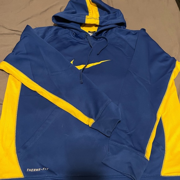 Nike Hoodie Sweater Men's Extra Large Blue & YellowPullover Sweater - Picture 6 of 6